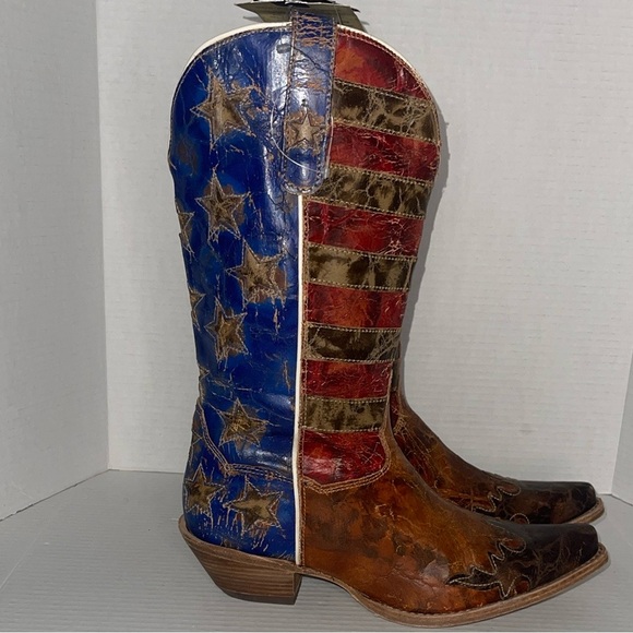 SOLD on eBay!! Dan Post Women's Stars & Stripes Western Boots Size: 8.5 - Picture 5 of 16